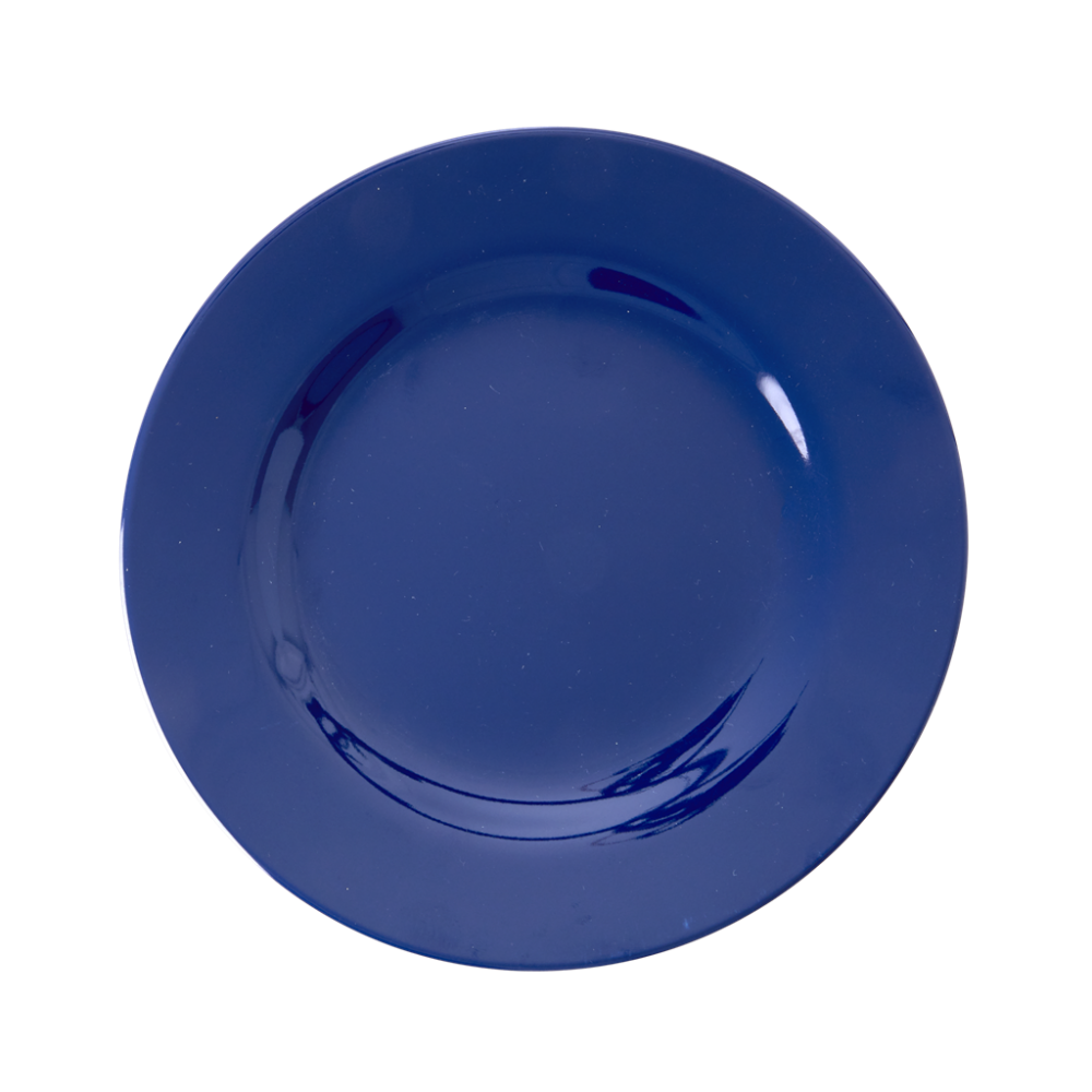 Navy Blue Melamine Side Plate or Kids Plate Rice DK